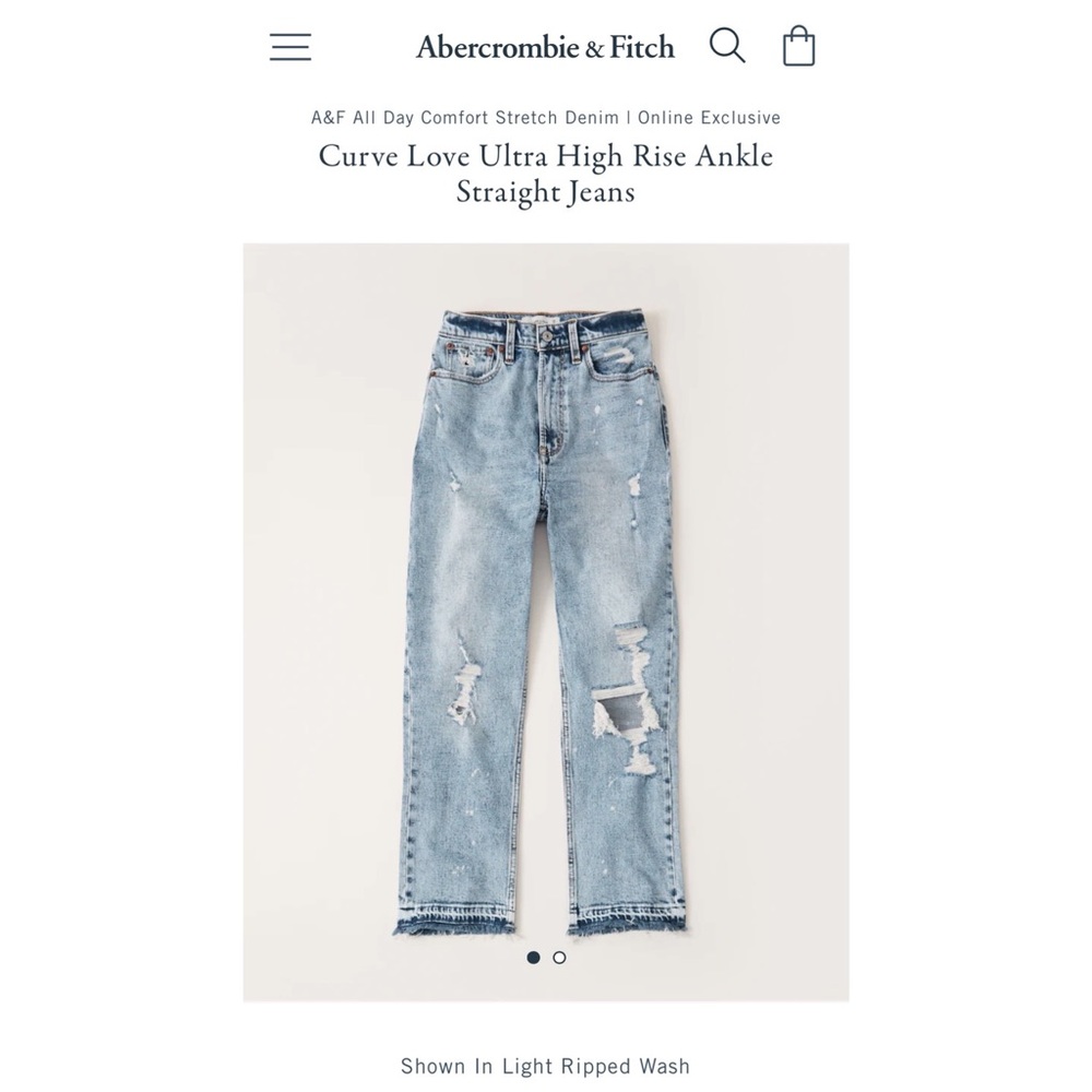 Abercrombie and Fitch Ultra High Rise Ankle Straight Size 0/ 25